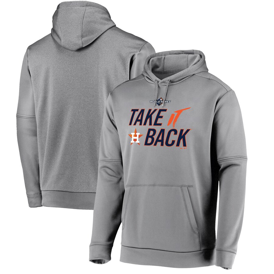 Houston Astros Majestic 2019 World Series Bound Authentic Collection Dugout Pullover Hoodie Gray