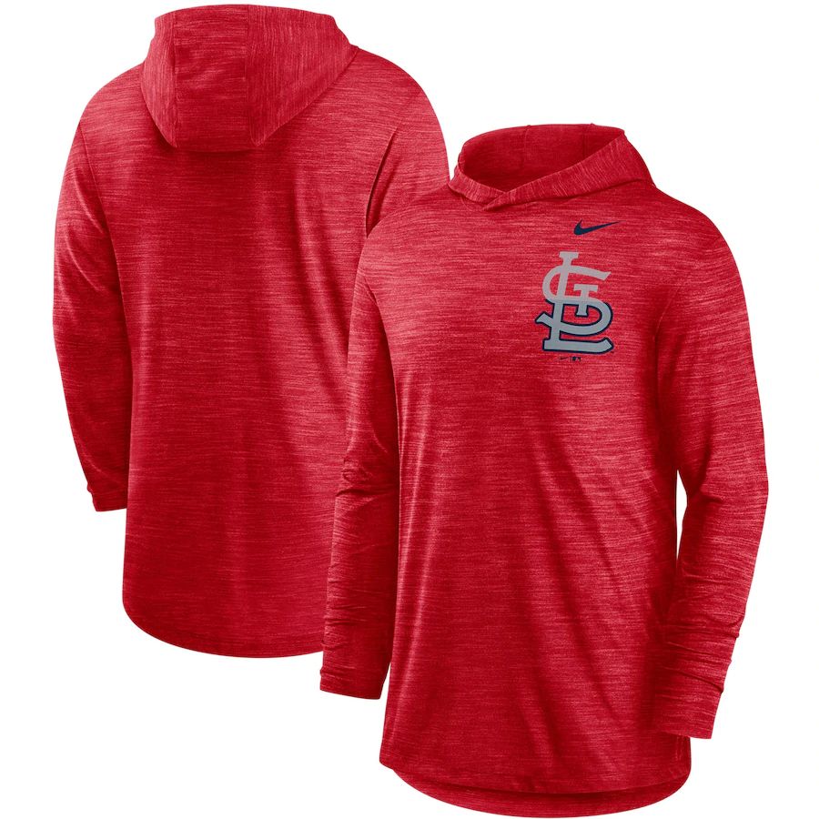 St. Louis Cardinals Nike Split Logo Performance Long Sleeve Hoodie Top Red