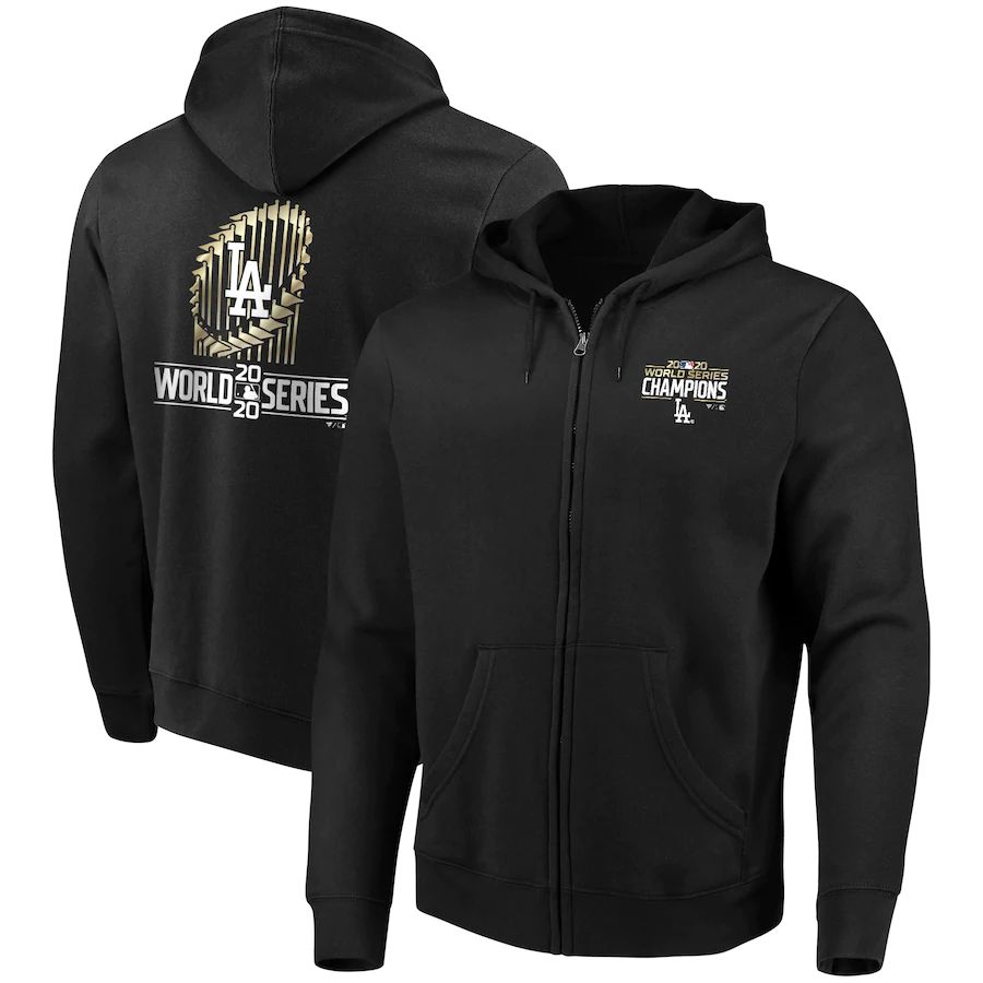 Los Angeles Dodgers 2020 World Series Champions Full-Zip Hoodie Black