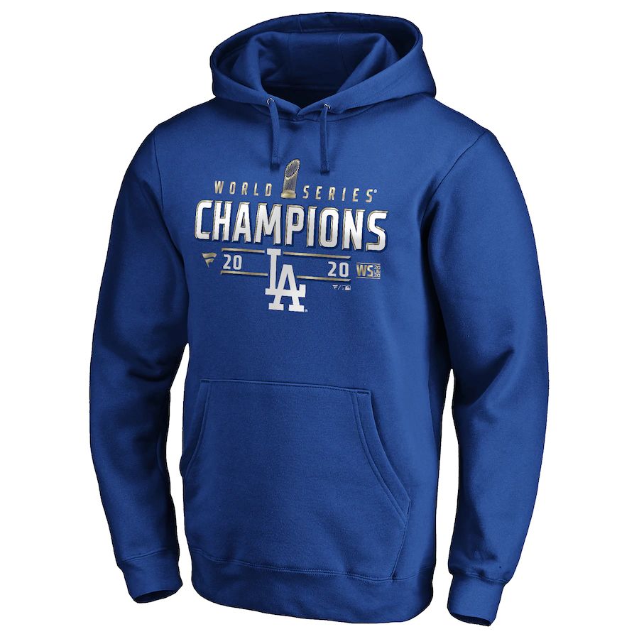 Los Angeles Dodgers 2020 World Series Champions Locker Room Big & Tall Pullover Hoodie Royal