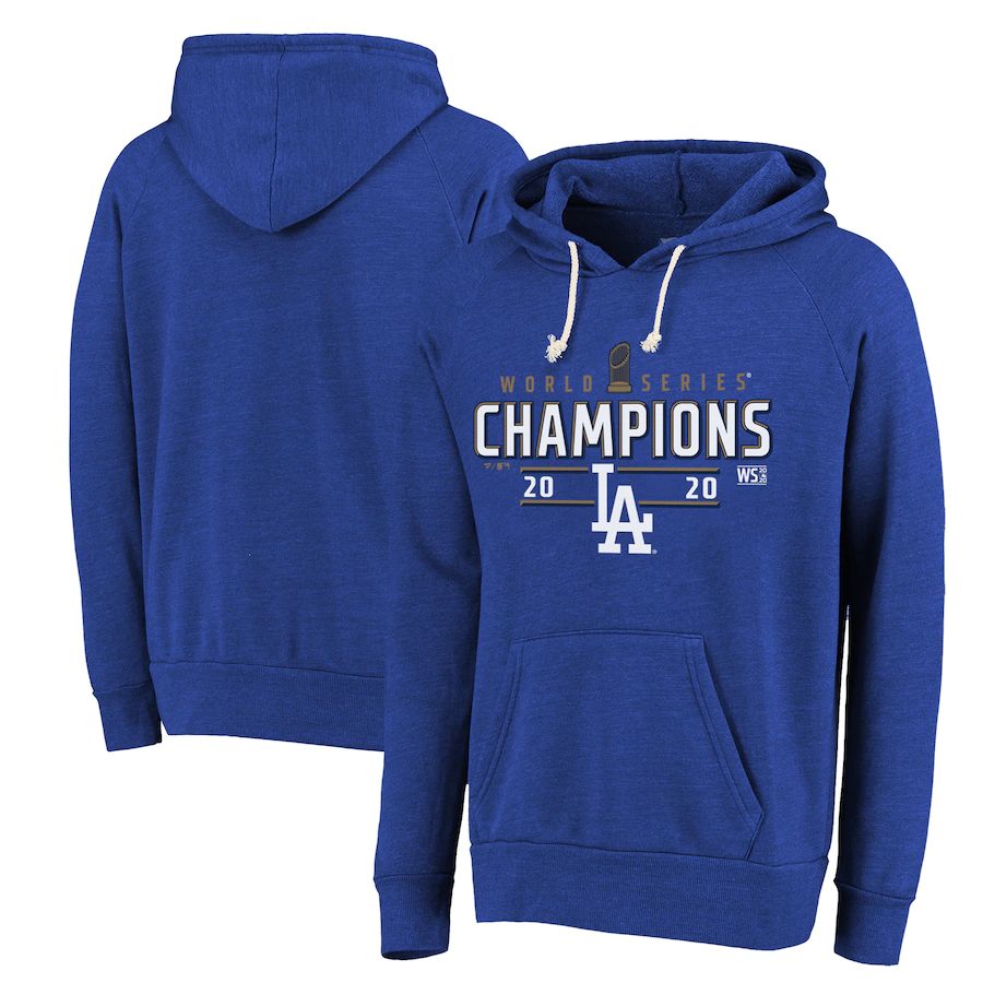 Los Angeles Dodgers 2020 World Series Champions Locker Room Pullover Hoodie Royal