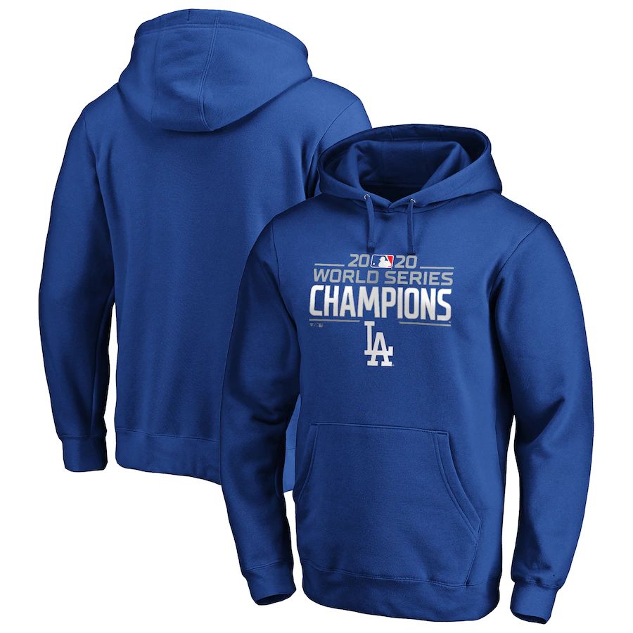 Los Angeles Dodgers 2020 World Series Champions Logo Pullover Hoodie Royal