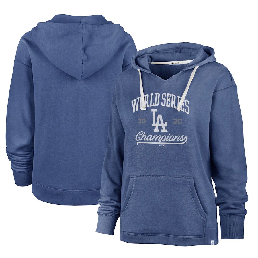 Los Angeles Dodgers '47 Women's 2020 World Series Champions Playoff Emerson Pullover Hoodie Royal