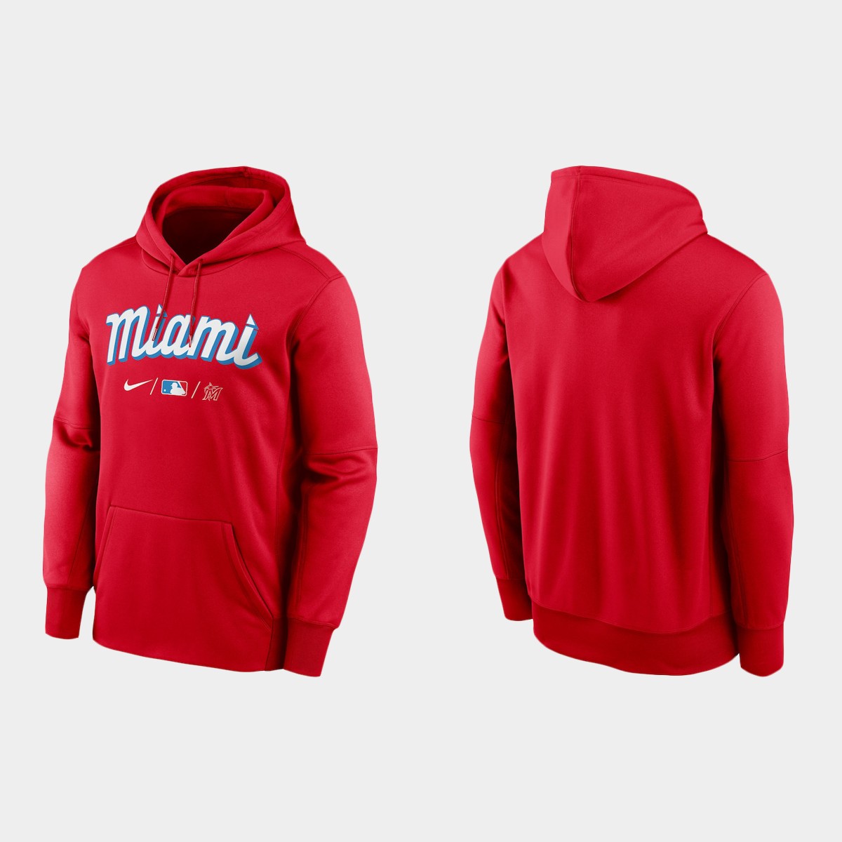 Miami Marlins Men's Nike 2021 City Connect Therma Hoodie Red