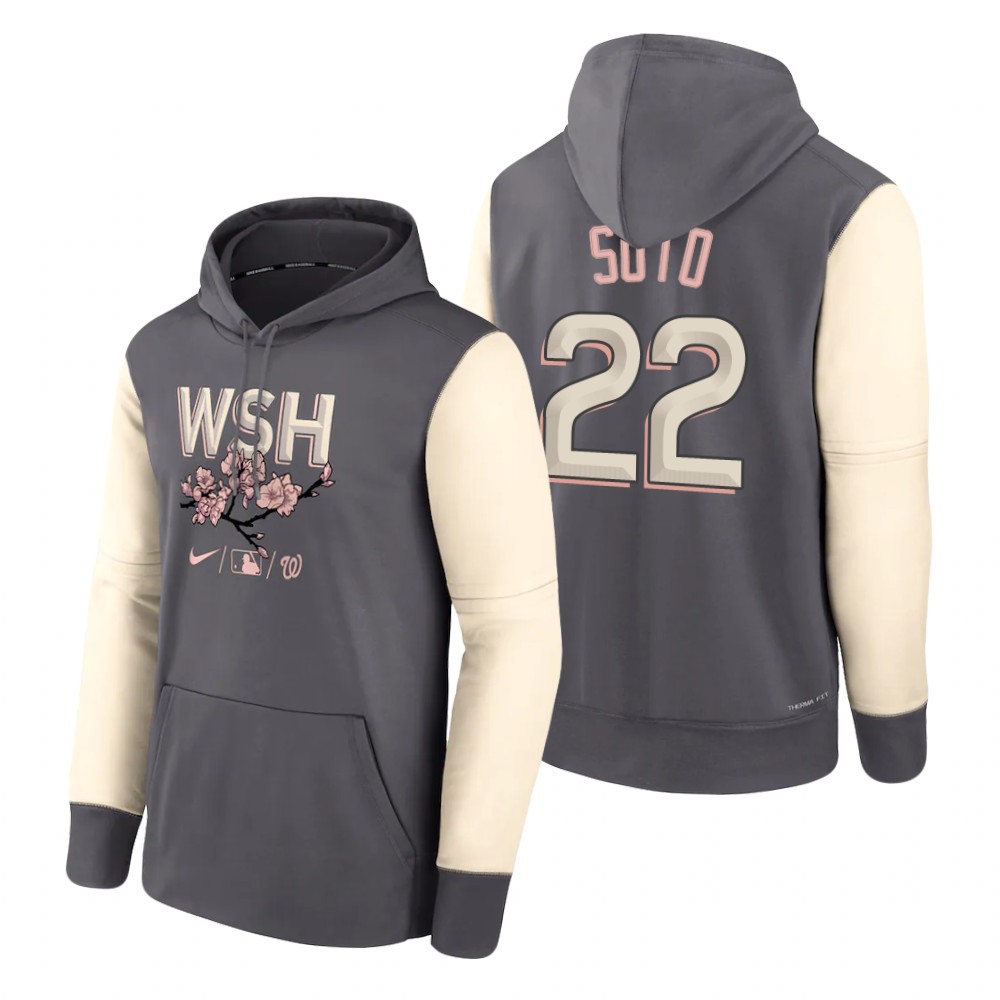 Washington Nationals #22 Juan Soto 2022 City Connect Gray Hoodie