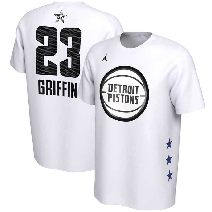 Detroit Pistons #23 Blake Griffin Jordan Brand 2019 NBA All-Star Game Name & Number Performance T-Shirt White