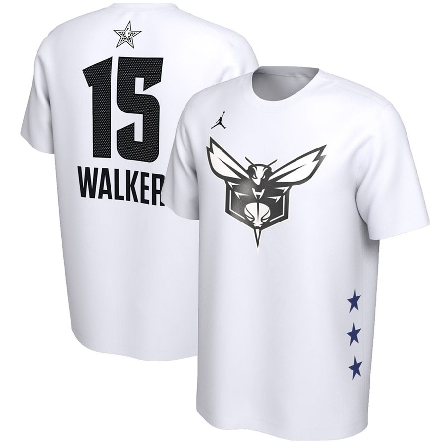 Charlotte Hornets #15 Kemba Walker Jordan Brand 2019 NBA All-Star Game Name & Number Performance T-Shirt White