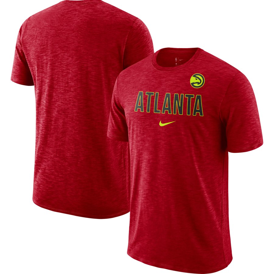 Atlanta Hawks Nike Essential Facility Slub Performance T-Shirt Red