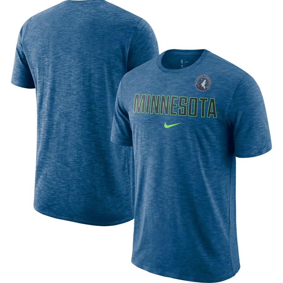 Minnesota Timberwolves Nike Essential Facility Slub Performance T-Shirt Blue