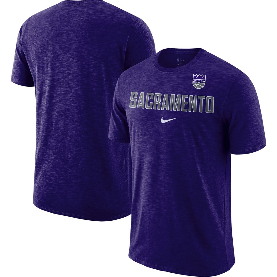 Sacramento Kings Nike Essential Facility Slub Performance T-Shirt Purple