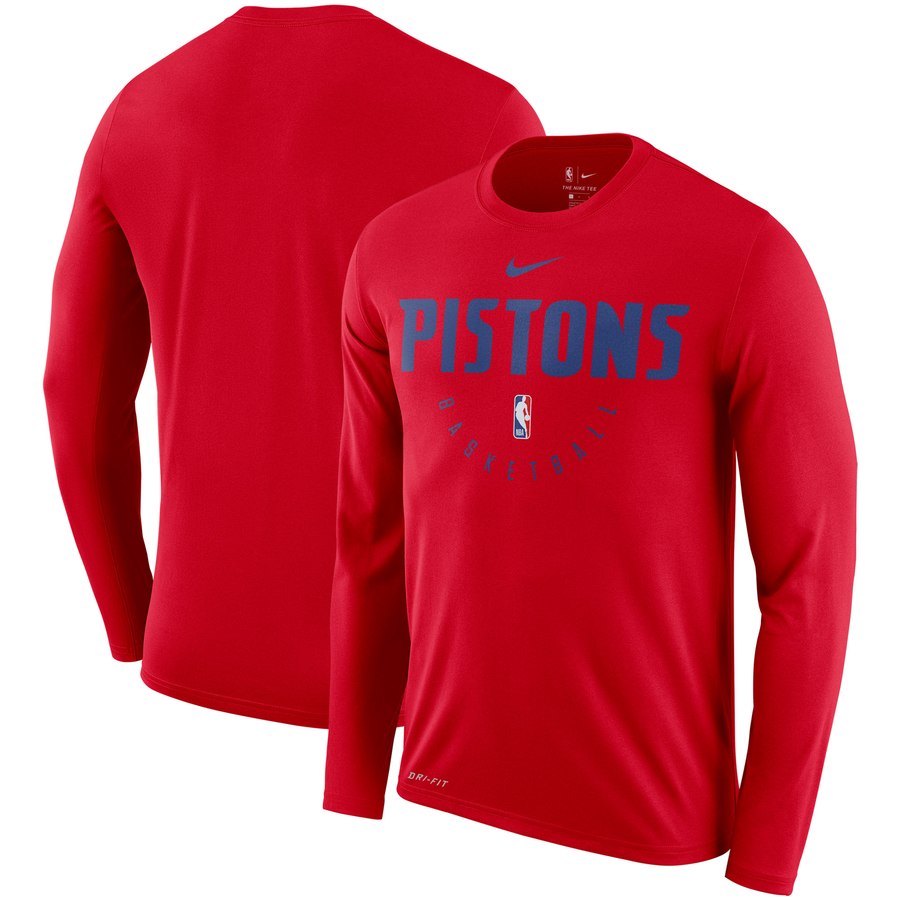 Detroit Pistons Nike Practice Performance Legend Long Sleeve T-Shirt Red