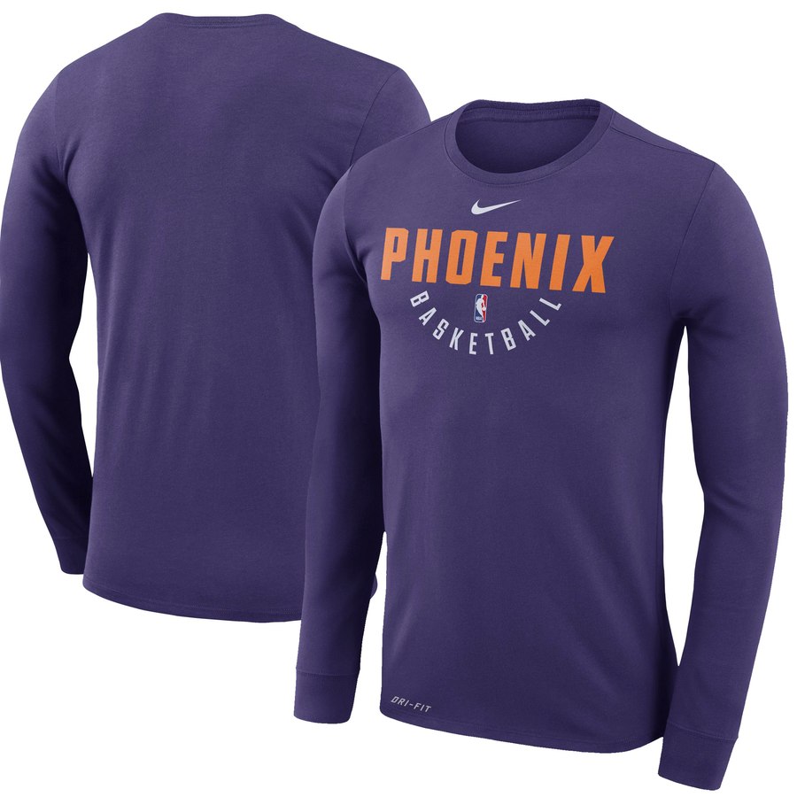 Phoenix Suns Nike Practice Long Sleeve Performance T-Shirt Purple