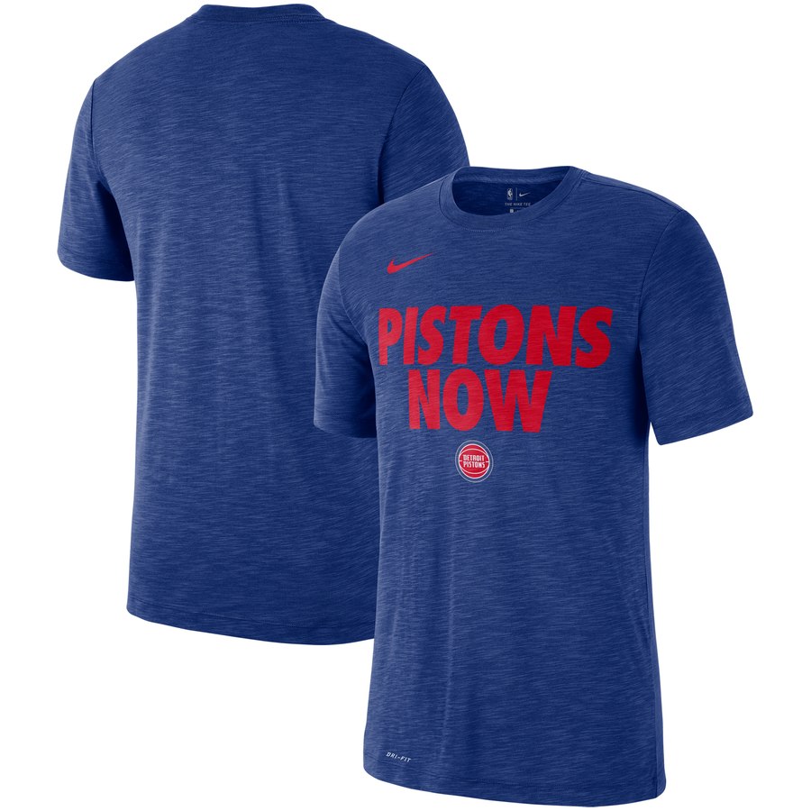 Detroit Pistons Nike Essential Team Attitude Performance T-Shirt Heathered Blue