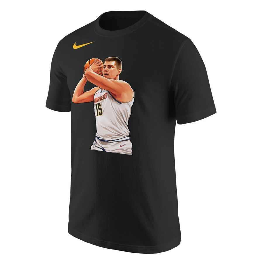 Denver Nuggets #15 Nikola Jokic Nike 2019 NBA Playoffs Bound Hero T-Shirt Black