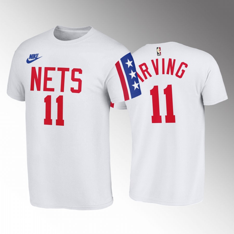 Nike Nets #11 Kyrie Irving White NBA 2022-23 Men's Classic Edition T-Shirts