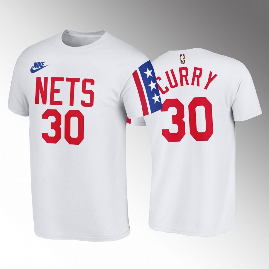 Nike Nets #30 Seth Curry White NBA 2022-23 Men's Classic Edition T-Shirts