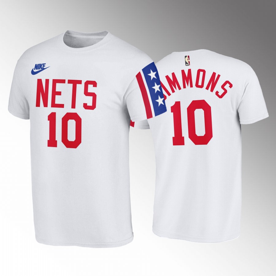 Nike Nets #10 Ben Simmons White NBA 2022-23 Men's Classic Edition T-Shirts