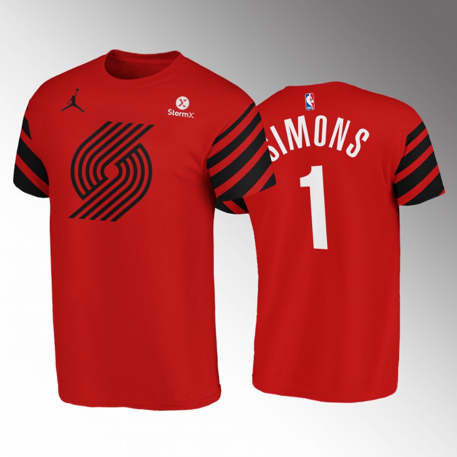 Portland Trail Blazers #1 Anfernee Simons Red NBA Men's Nike Statement Edition Swingman Jersey