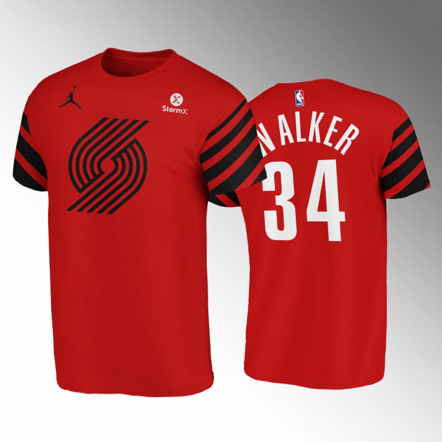 Portland Trail Blazers #34 Jabari Walker Red NBA Men's Nike Statement Edition Swingman Jersey