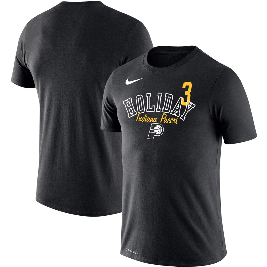 Indiana Pacers #3 Aaron Holiday Nike Player Performance T-Shirt Black