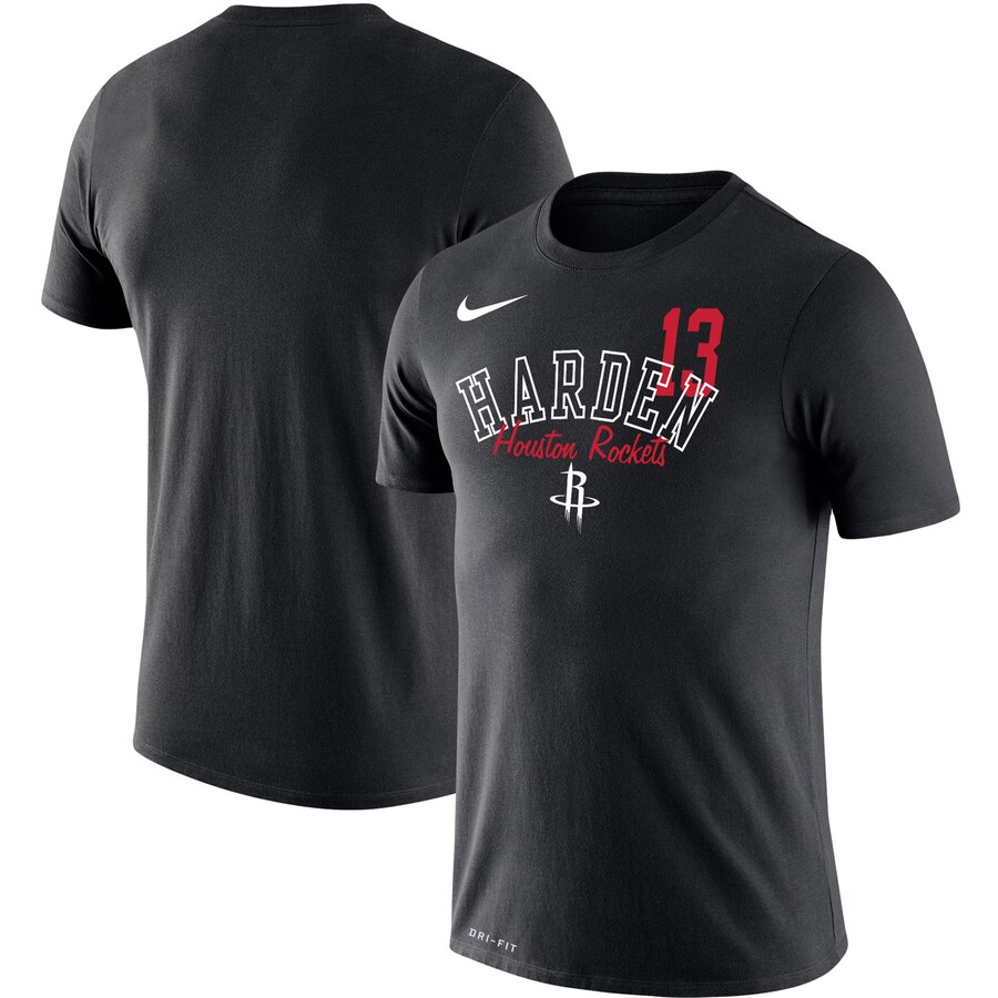 Houston Rockets #13 James Harden Nike Player Performance T-Shirt Black