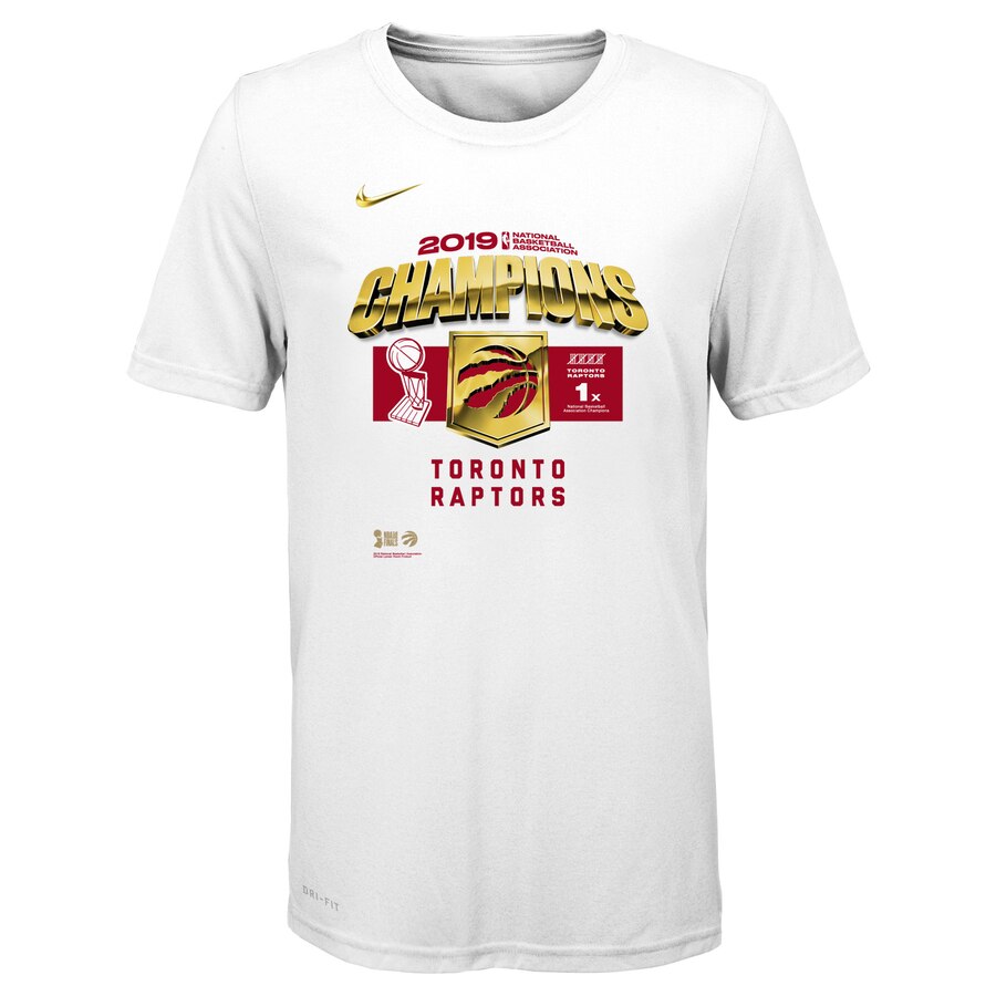 Toronto Raptors Nike Youth 2019 NBA Finals Champions Locker Room T-Shirt White