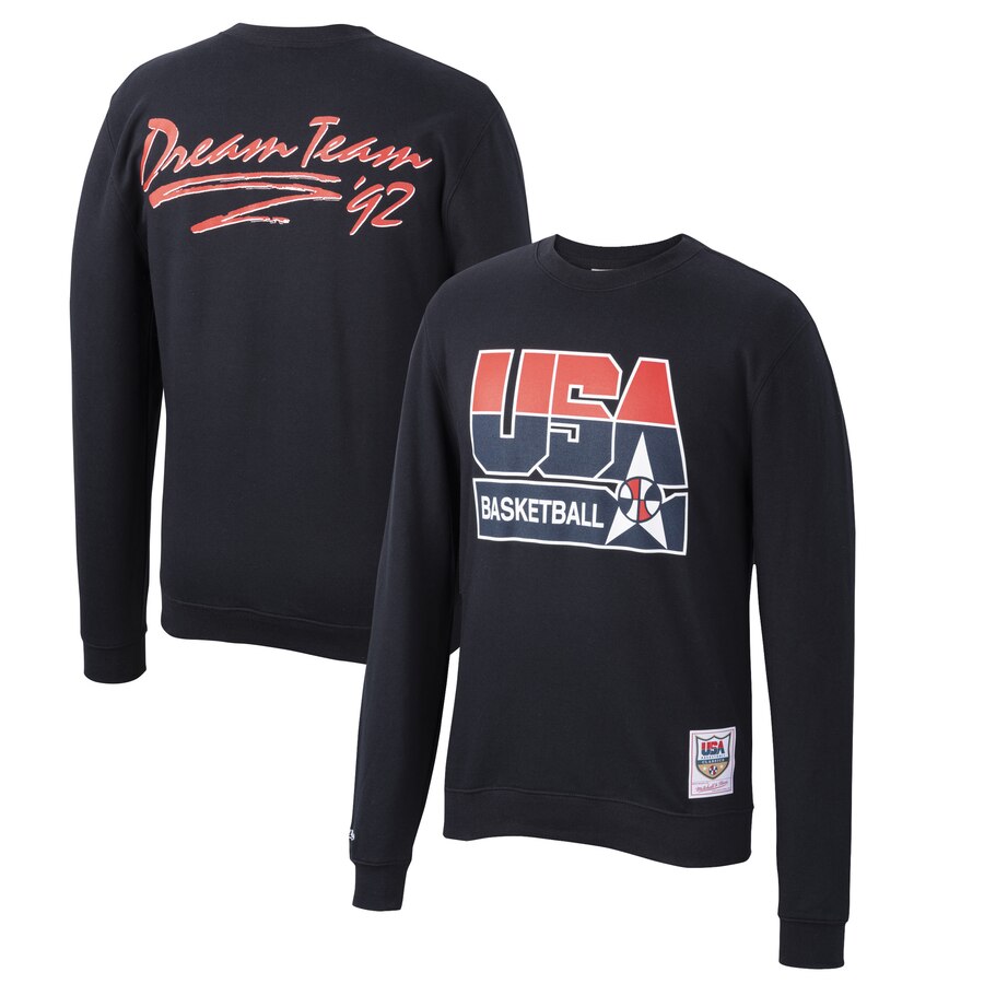 Team USA Basketball Mitchell & Ness 1992 Dream Team Pullover Sweatshirt Black