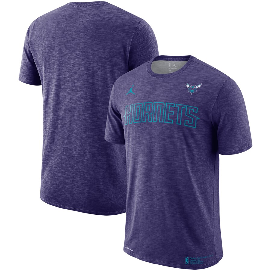 Charlotte Hornets Nike Essential Facility Performance T-Shirt Heathered Purple