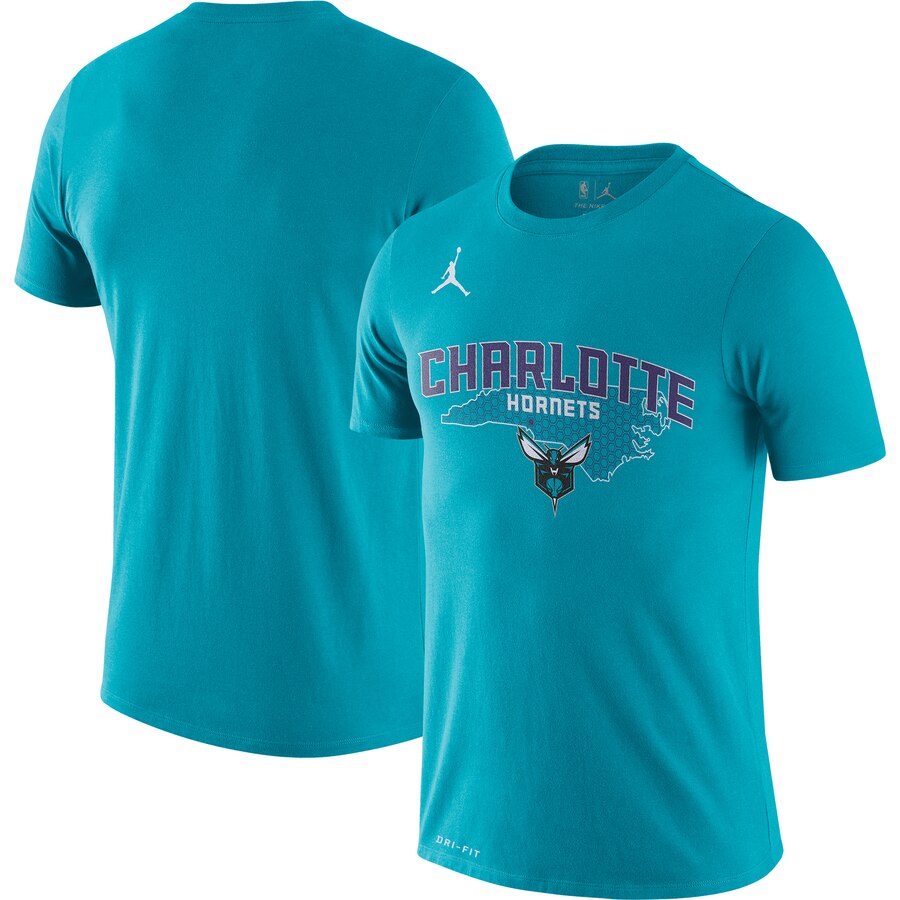 Men's Charlotte Hornets Jordan Brand Teal 2019-20 City Edition Hometown Performance T-Shirt