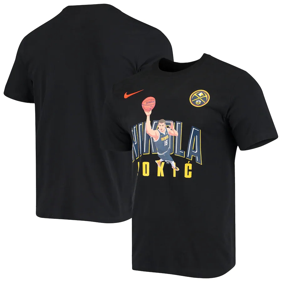 Denver Nuggets #15 Nikola Jokic Nike Hero Performance T-Shirt Black