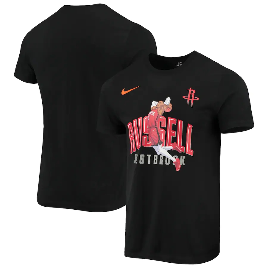 Houston Rockets #0 Russell Westbrook Nike Hero Performance T-Shirt Black