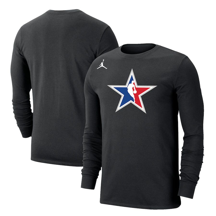 Men's Jordan Brand Black 2021 NBA All-Star Game Official Logo Long Sleeve T-Shirt