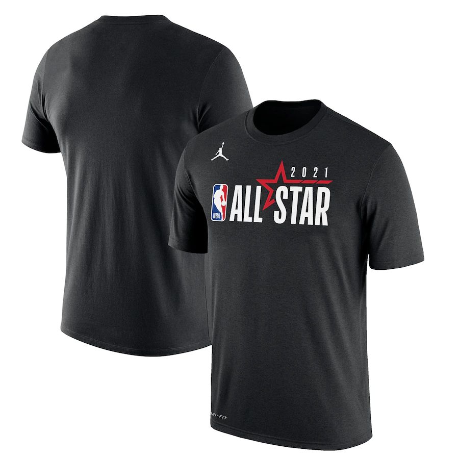 Men's Jordan Brand Black 2021 NBA All-Star Game Official Logo T-Shirt