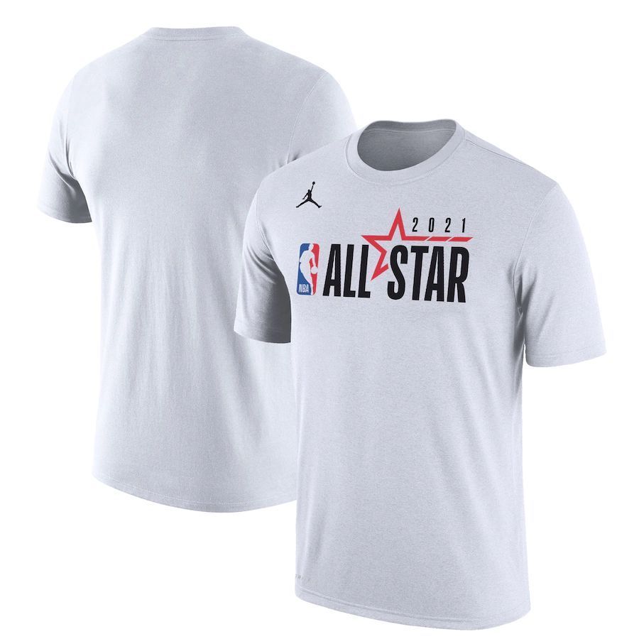 Men's Jordan Brand White 2021 NBA All-Star Game Official Logo T-Shirt