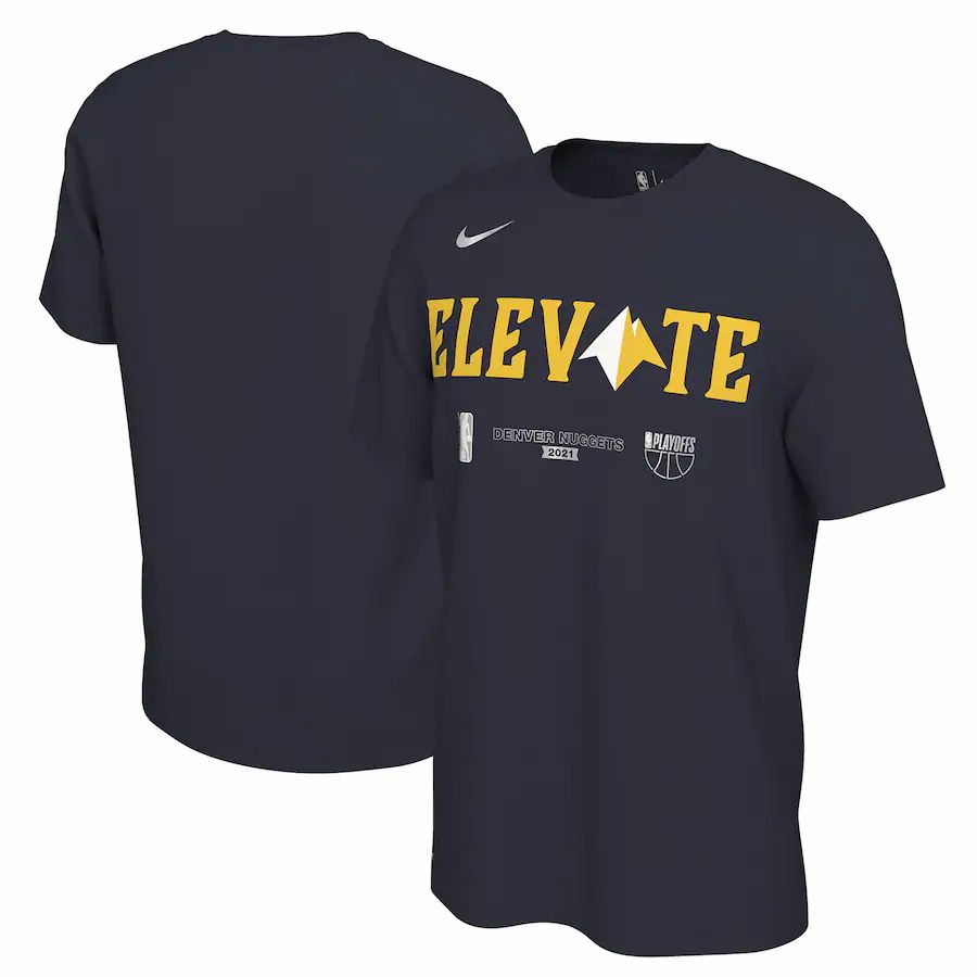 Denver Nuggets Nike 2021 NBA Playoffs Bound Mantra T-Shirt - Navy