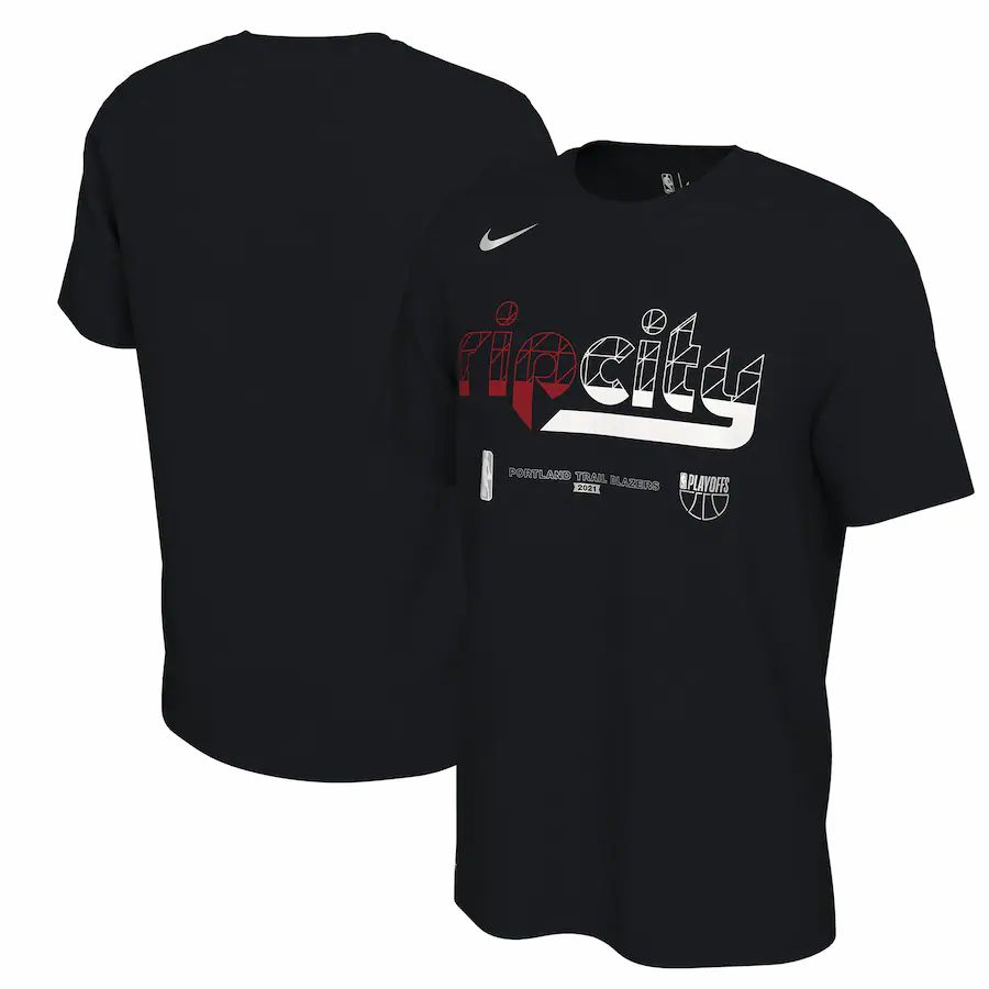 Portland Trail Blazers Nike 2021 NBA Playoffs Bound Mantra T-Shirt - Black