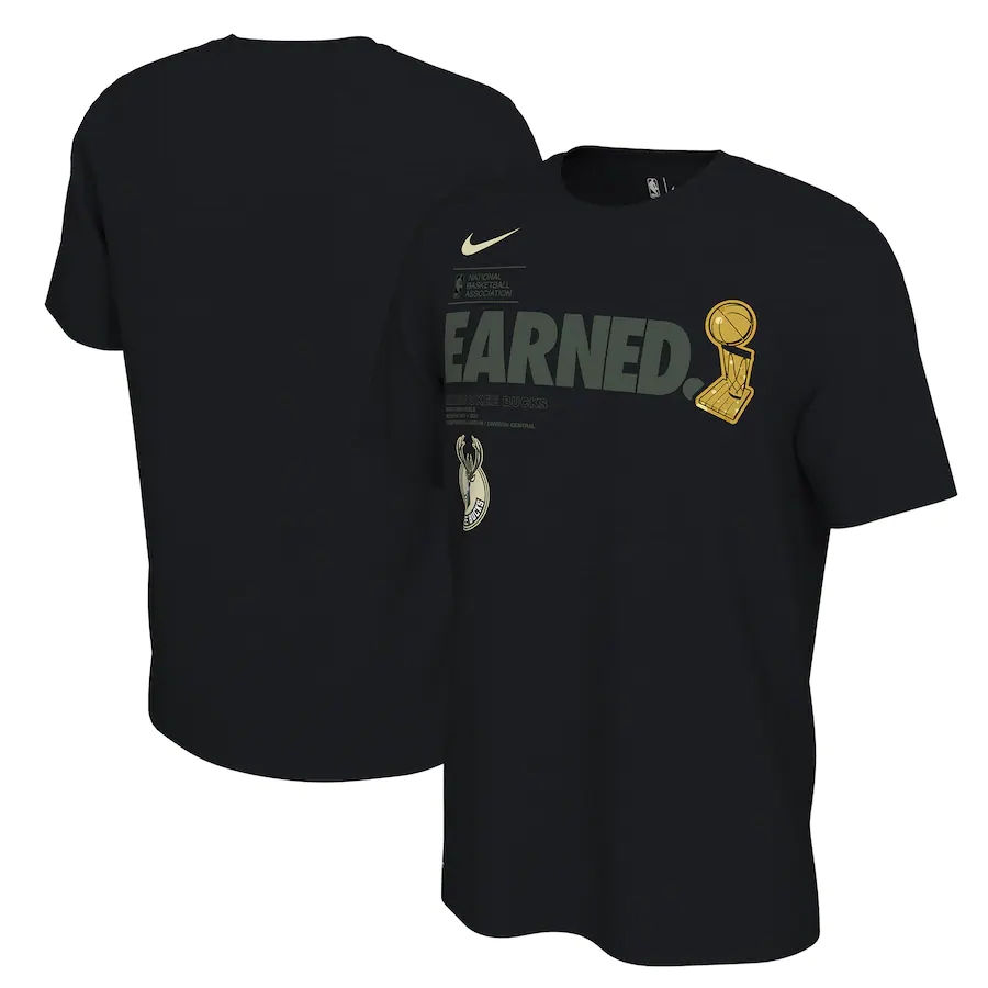 Milwaukee Bucks Nike 2021 NBA Finals Champions Celebration Parade T-Shirt - Black