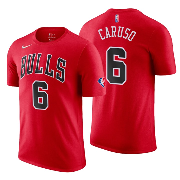 Chicago Bulls #6 Alex Caruso Red Men's Nike 2021-22 NBA 75th Anniversary Diamond T-Shirt