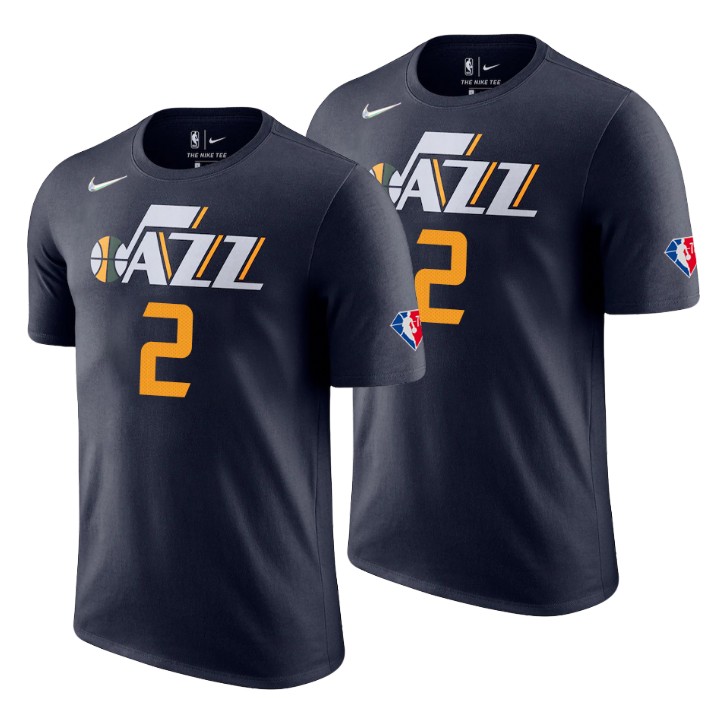 Utah Jazz #2 Joe Ingles Black Men's Nike 2021-22 NBA 75th Anniversary Diamond T-Shirt