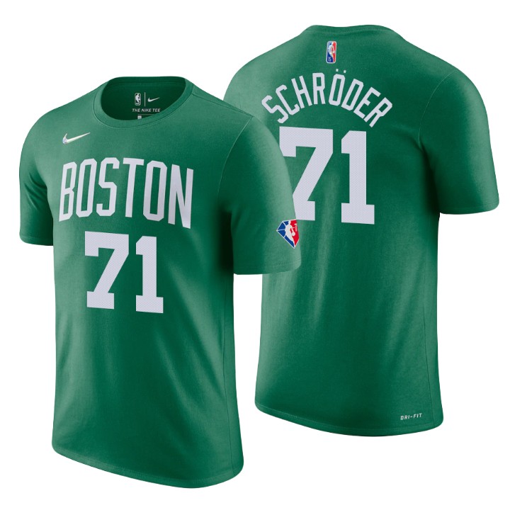 Boston Celtics #71 Dennis Schroder Green Men's Nike 2021-22 NBA 75th Anniversary Diamond T-Shirt