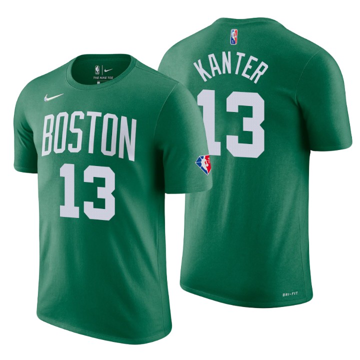 Boston Celtics #13 Enes Kanter Green Men's Nike 2021-22 NBA 75th Anniversary Diamond T-Shirt