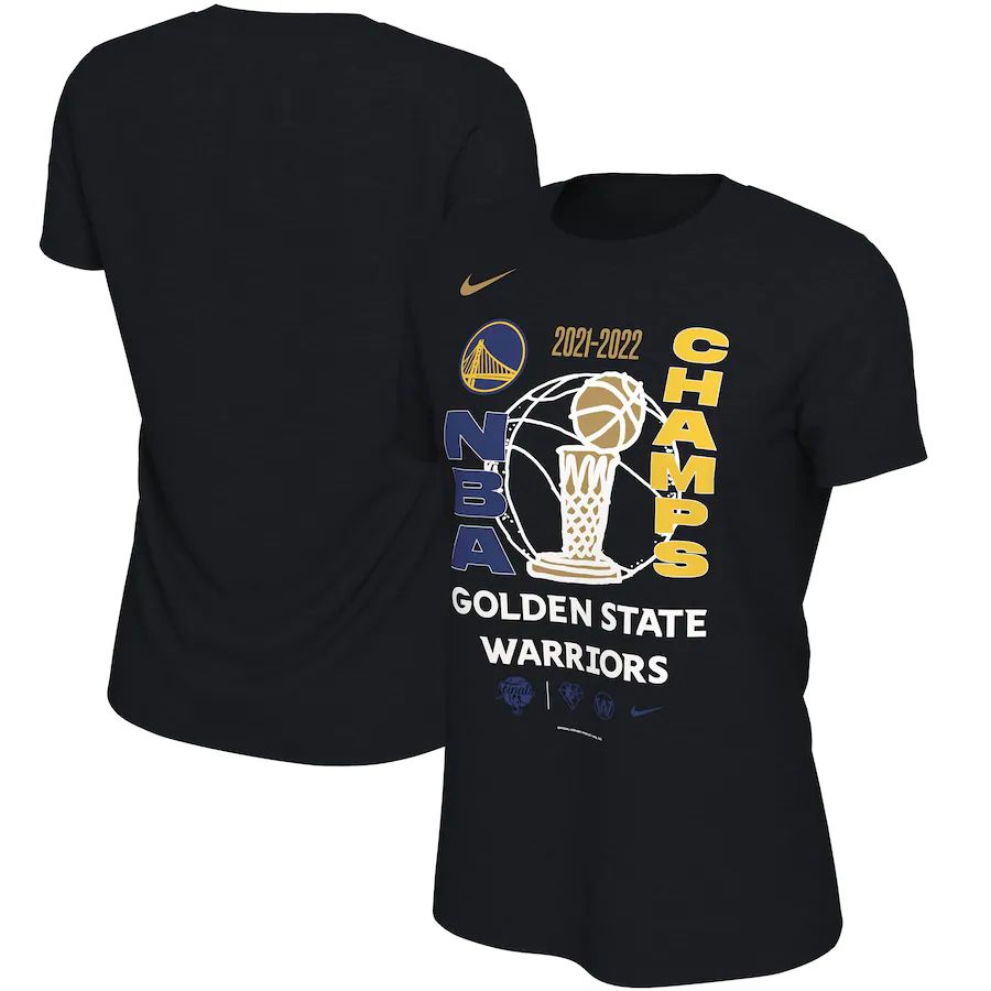 Golden State Warriors Nike Black Women's 2022 NBA Finals Champions Locker Room T-Shirt