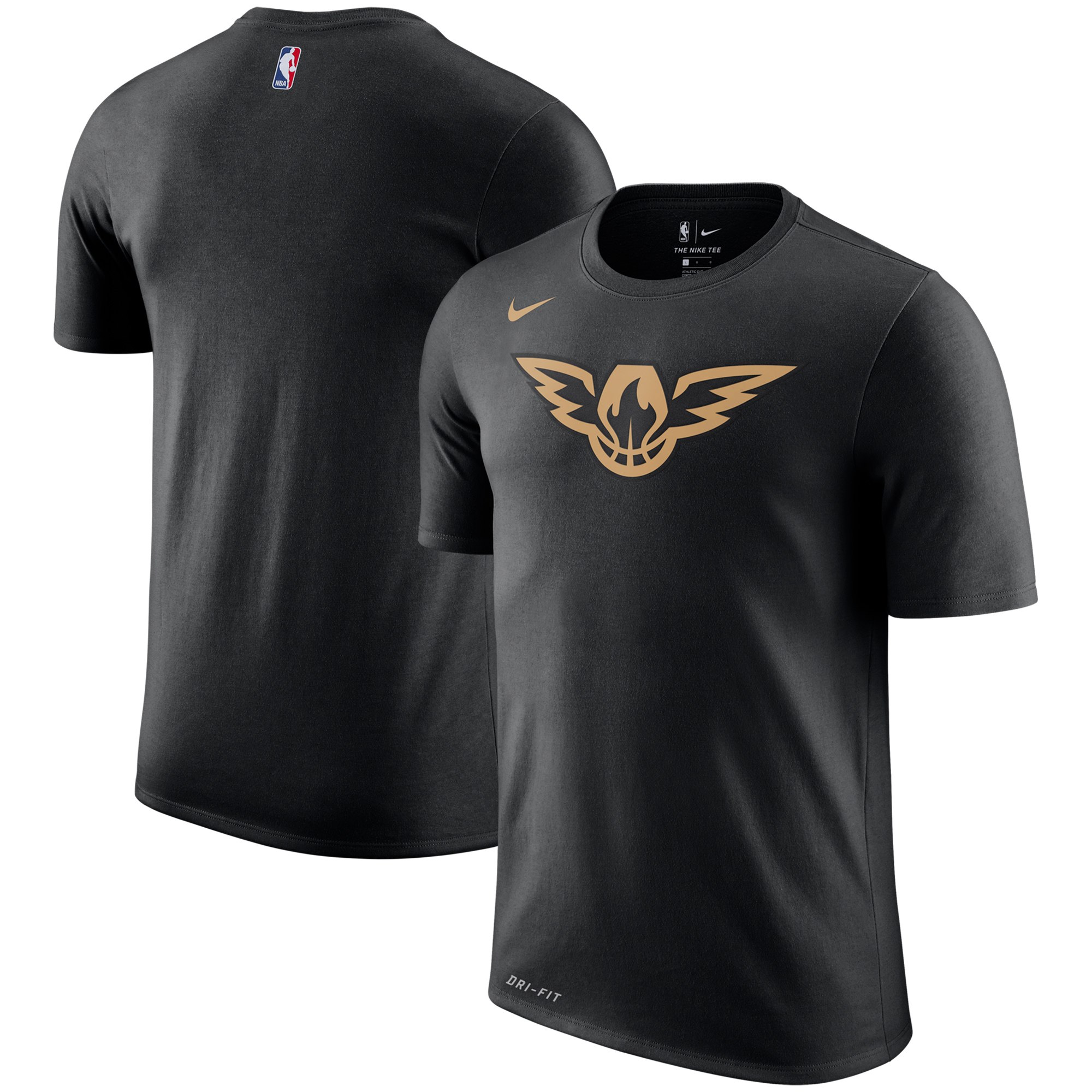 Nike Atlanta Hawks Black City Edition Performance Cotton Essential T-Shirt