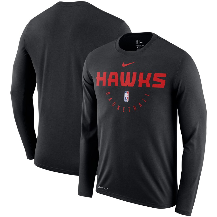 Atlanta Hawks Nike Practice Performance Legend Long Sleeve T-Shirt Black