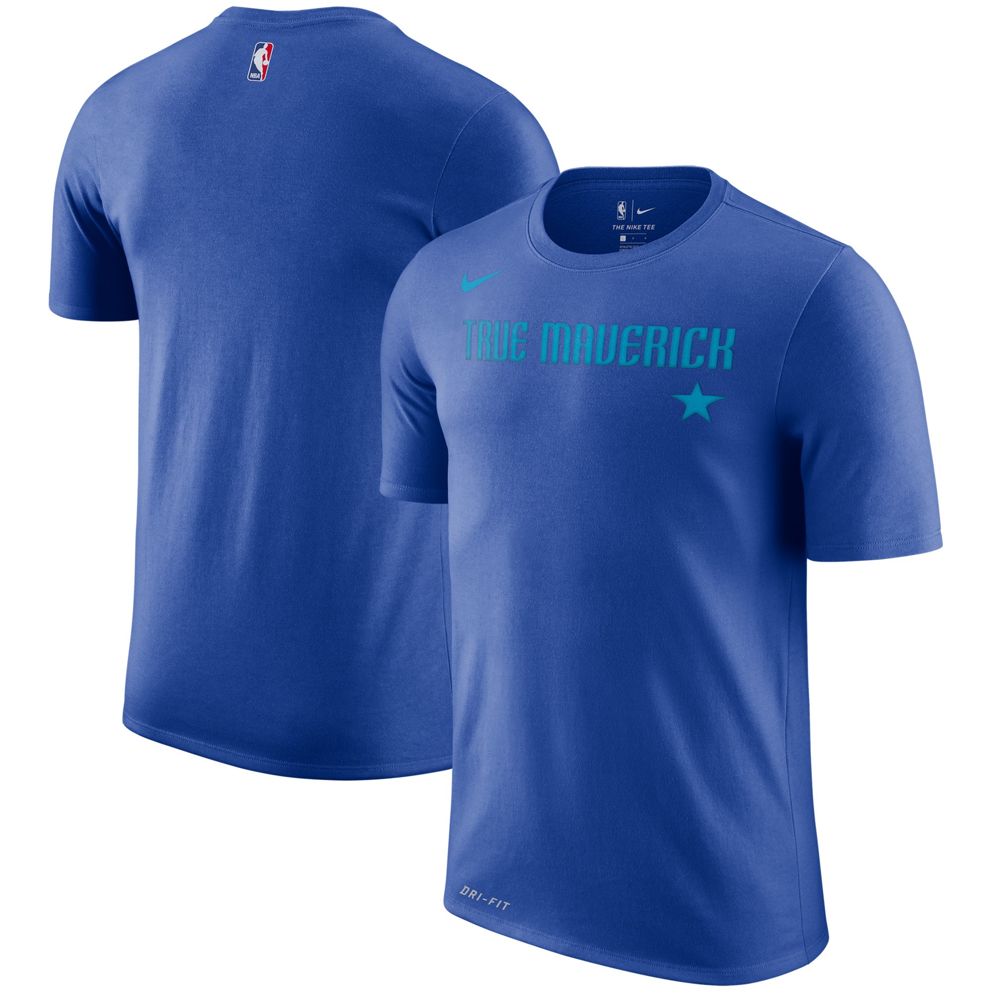 Nike Dallas Mavericks Royal City Edition Performance Cotton Essential T-Shirt