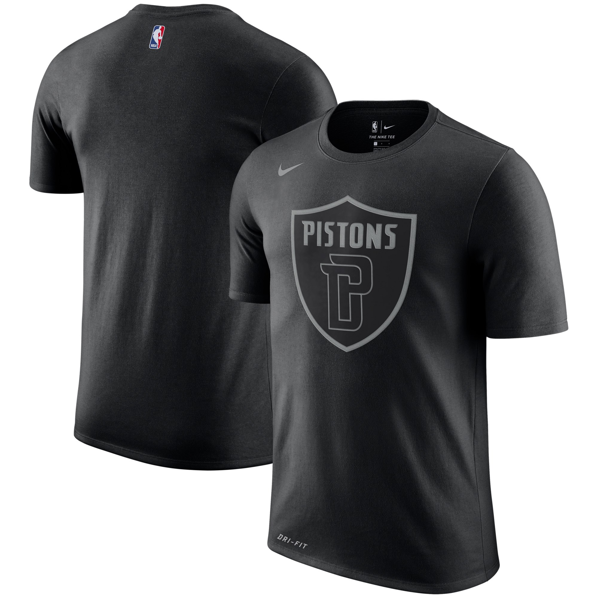 Nike Detroit Pistons Black City Edition Performance Cotton Essential T-Shirt