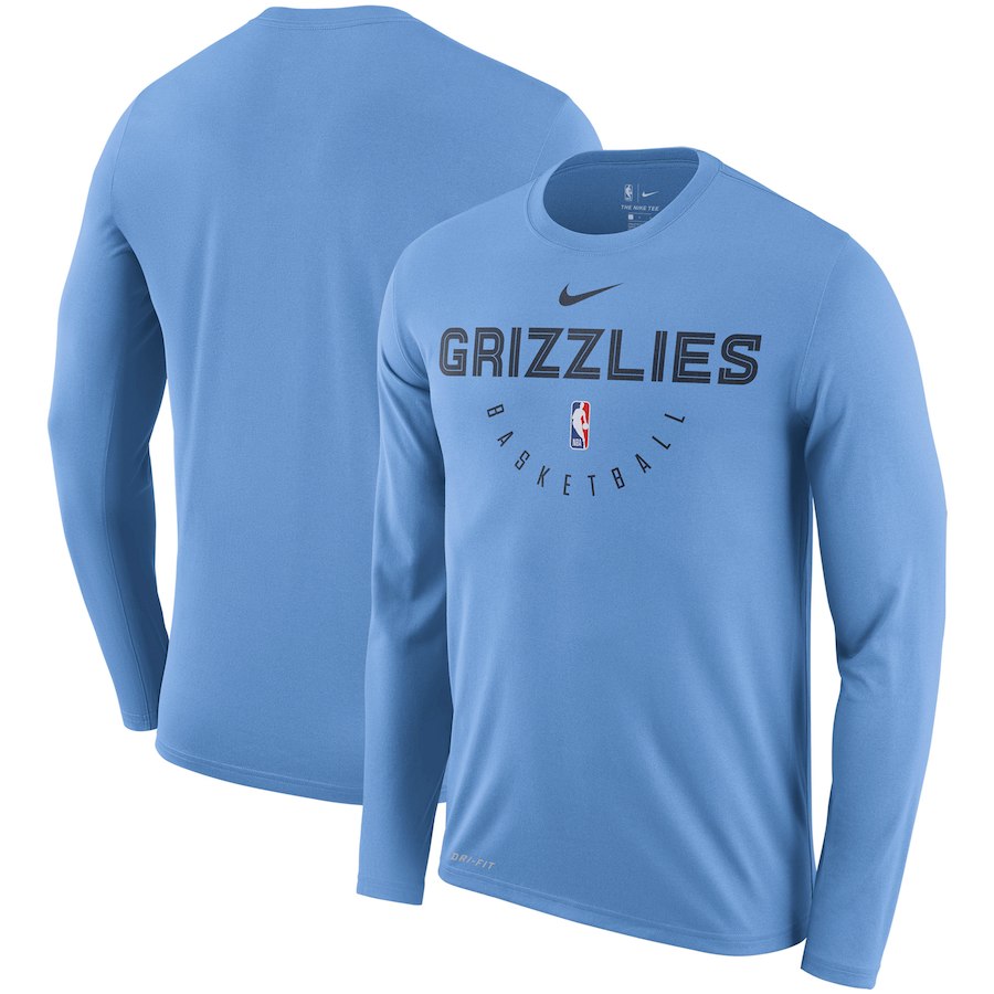 Memphis Grizzlies Nike Practice Performance Legend Long Sleeve T-Shirt Light Blue