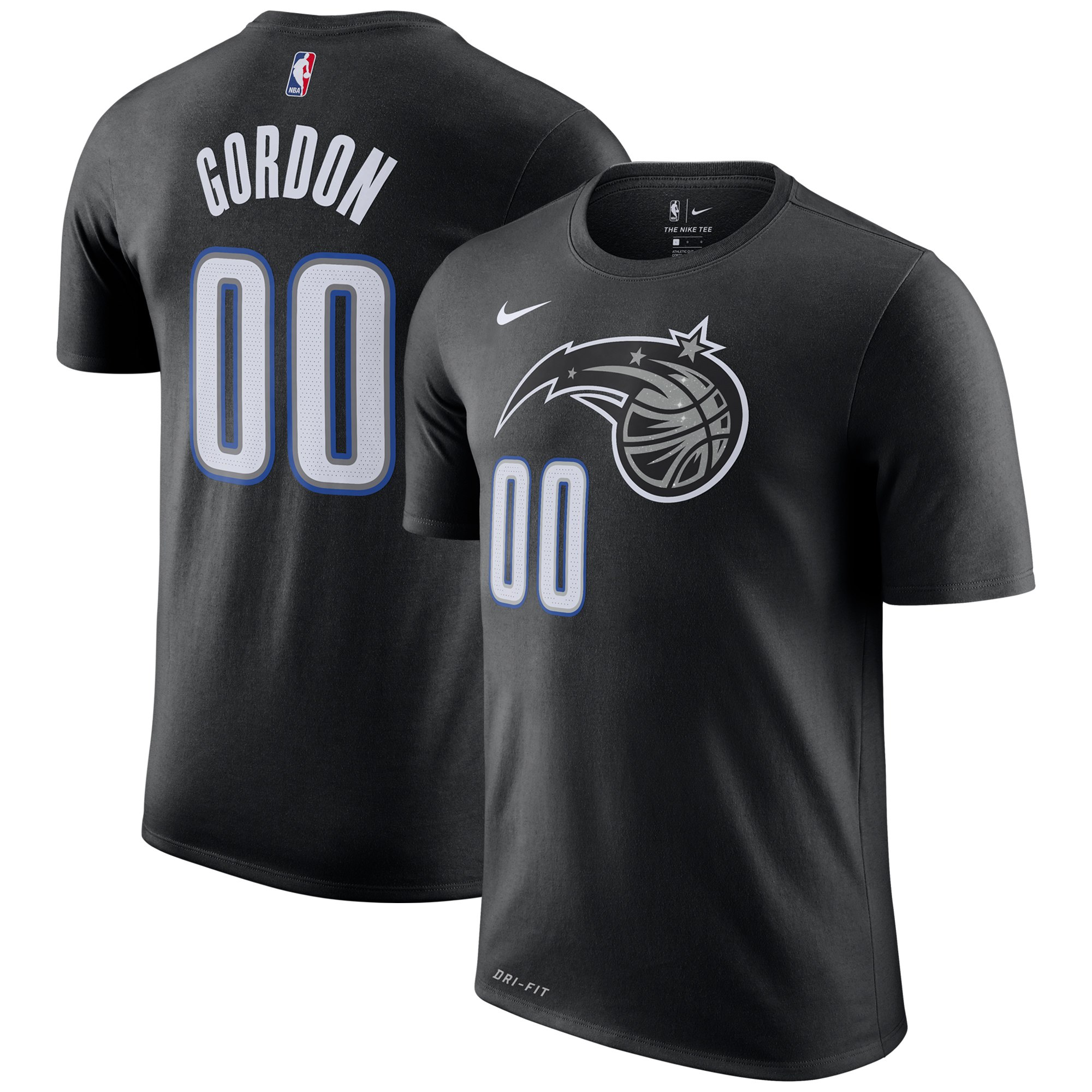 Nike Orlando Magic #00 Aaron Gordon Black 2018-19 City Edition Name & Number T-Shirt