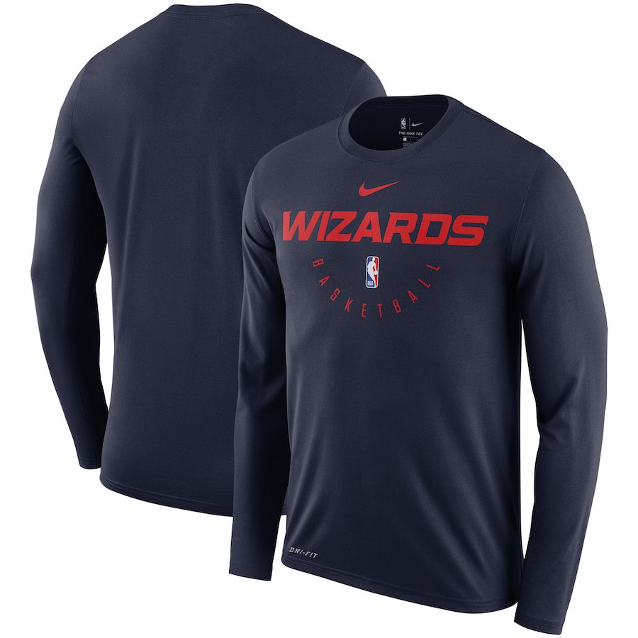 Washington Wizards Nike Practice Performance Legend Long Sleeve T-Shirt Navy