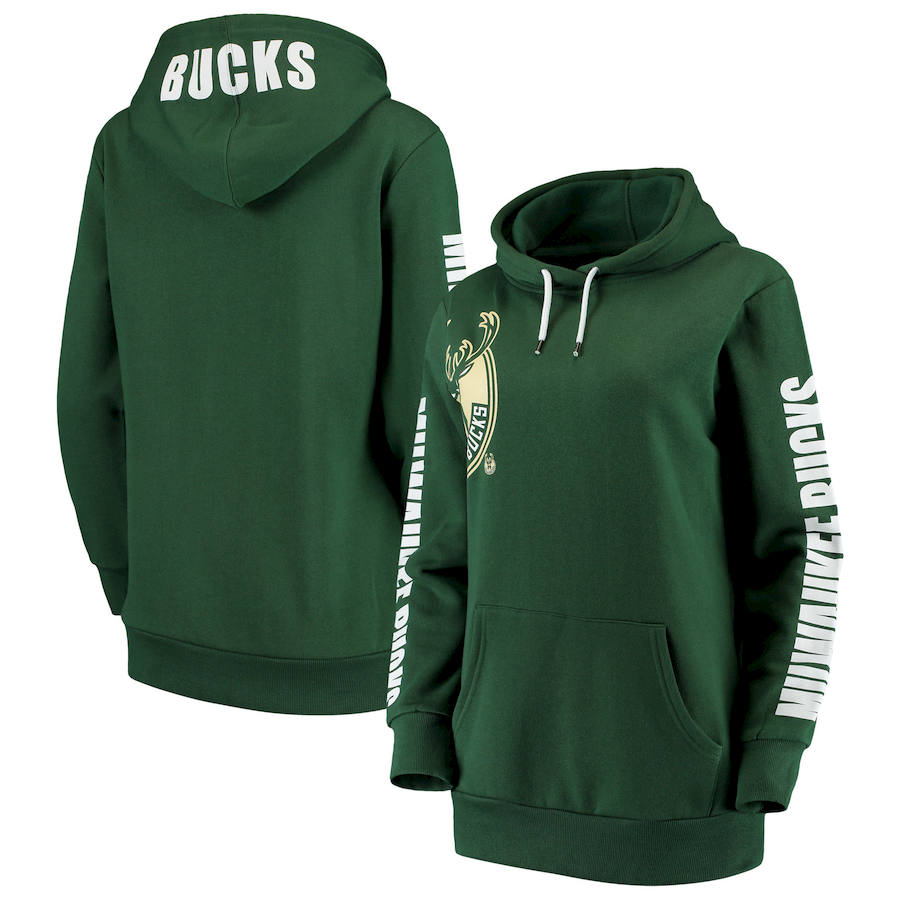 Milwaukee Bucks G-III 4Her by Carl Banks Women's Overtime Pullover Hoodie Hunter Green